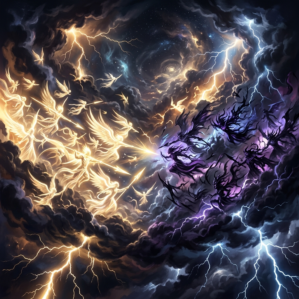 Batalla celestial en el Armagedón