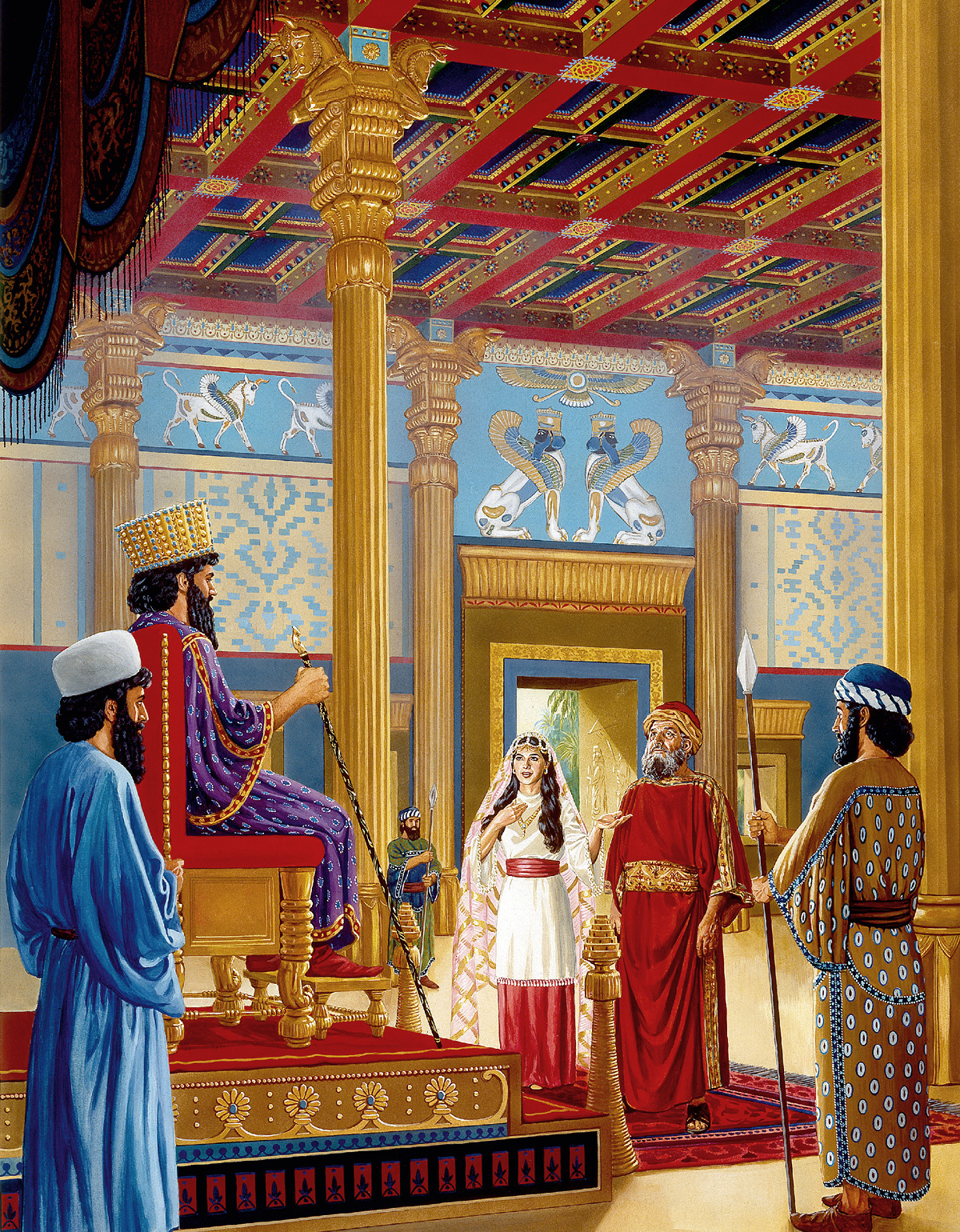 La reina Ester ante el rey persa Asuero