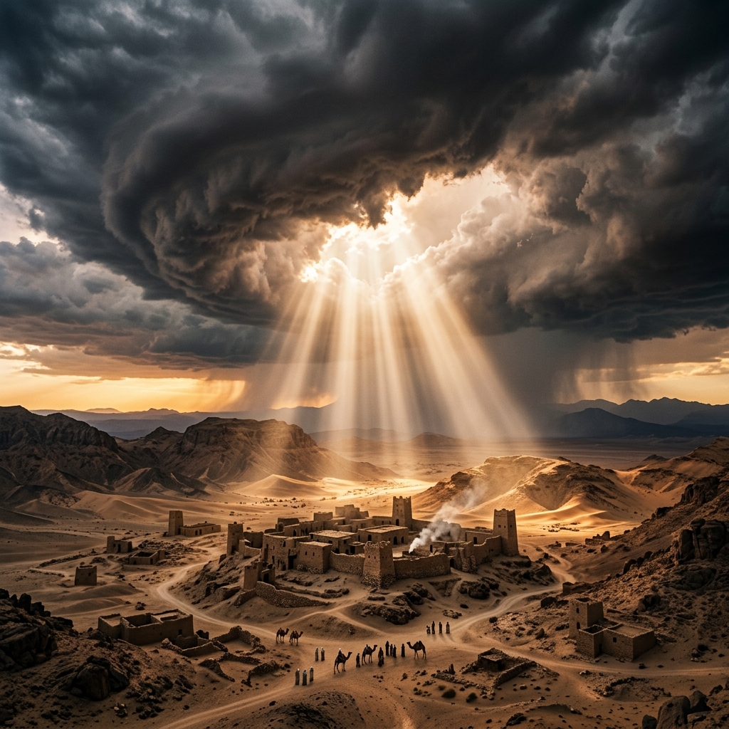 Tormenta y resplandor divino