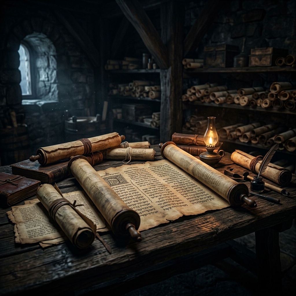 Antiguos pergaminos y manuscritos hebreos